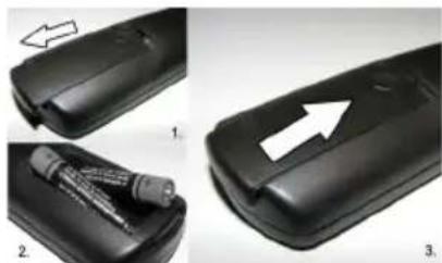 BRANDT B2420HD - De batterijen aanbrengen in de afstandsbediening - 1