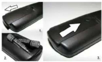 BRANDT B2420HD - Vložte baterie do dálkového ovladače. - 1