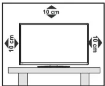 BRANDT B2420HD - Het plaatsen van de tv - 1