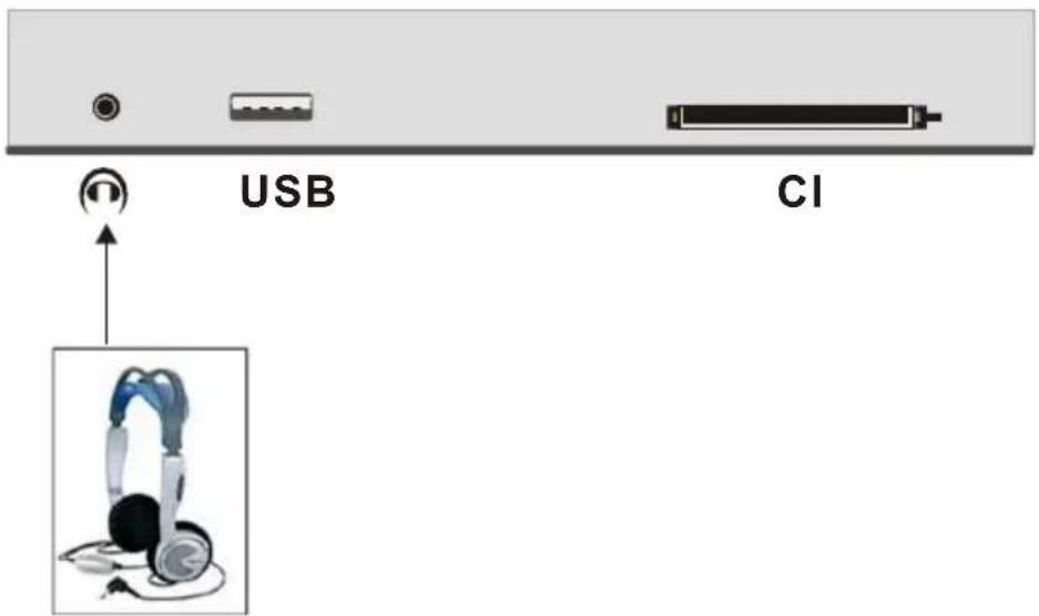AKAI DLCE2451SK - Connexion à la Sortie Audio (CASQUE) - 1