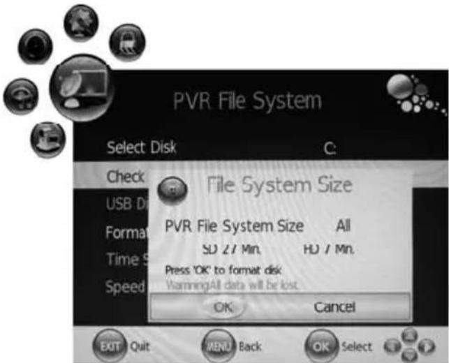 AKAI DLCE2251SW - Vérifier système fichiers PVR - 1