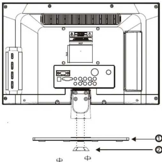 AKAI DLCE1951SW - FIXATION DU TV SUR LE SUPPORT - 1