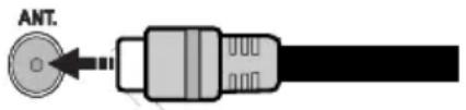 AKAI ALED3222BK - Branchement de l'antenne/Cable - 1