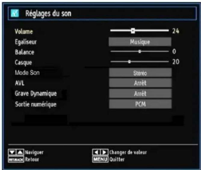 LENCO DVL2494 - Configuration des paramètres sonores - 1
