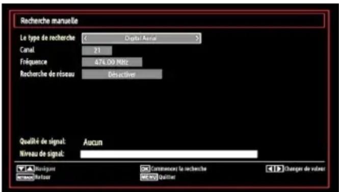 LENCO DVL2694 - Recherche manuelle de l'antenne numérique - 1