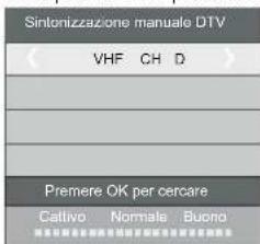 HAIER LE50M600SF - 2.1) Sintonizzazione manuale DTV (DVB-T) - 2
