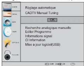 HAIER LE50M600SF - 2.2) Recherche manuelle DTV (DVB-C) - 1