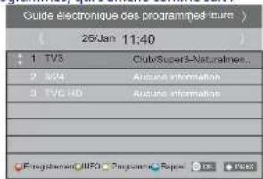HAIER LE50M600SF - Menu EPG (Guide Électronique des Programmes) - 1
