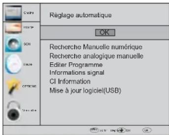 HAIER LE40M600SF - 1.1) Recherche automatique (dvb-t) - 1