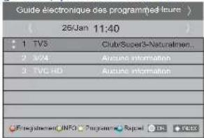 HAIER LE39M600SF - Menu EPG (Guide Électronique des Programmes) - 1