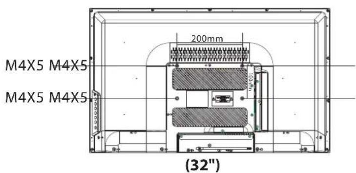 HAIER LE32M600C - Installation avec support mural - 6