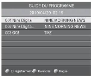 HAIER LE32M600C - Menu EPG (Guide Électronique des Programmes) - 1