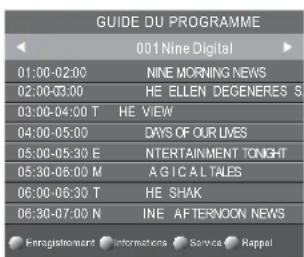 HAIER LE32M600C - Menu EPG (Guide Électronique des Programmes) - 2