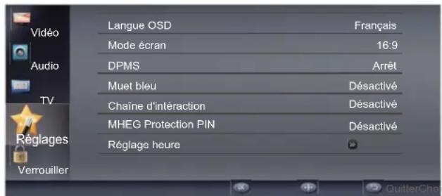 HAIER LE32F600C - Réglage des paramètres du téléviseur - 1