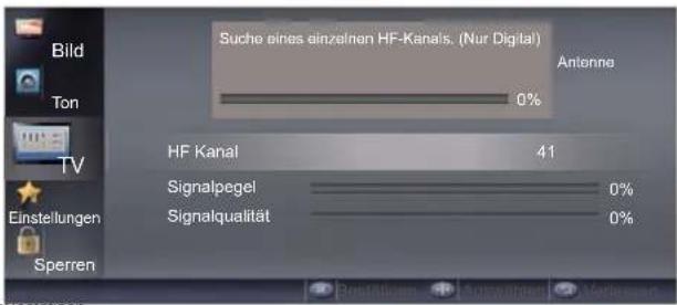 HAIER LE32F600C - ■ Einzelne HF-Suche (nur digitale Sender) - 1