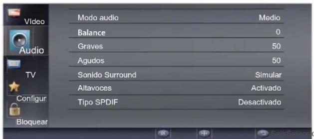 HAIER LE32F600C - Ajuste de la configuración de audio - 1