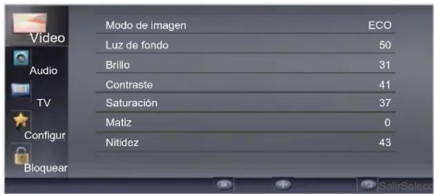 HAIER LE32F600C - Ajuste de la configuración de video - 1