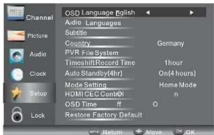 HAIER LE28M500C - Setup MENU - 1