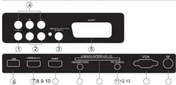 HAIER LE24M600CF - Prises arrirées/latérales(22",24",28") - 1