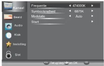 HAIER LE24M600CF - 2.2) DTV handmatig afstemmen (DVB-C) - 1