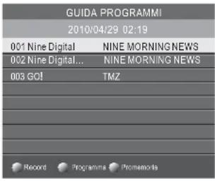 HAIER LE24M600CF - Menu EPG (Guida elettronica alla programmazione) - 1