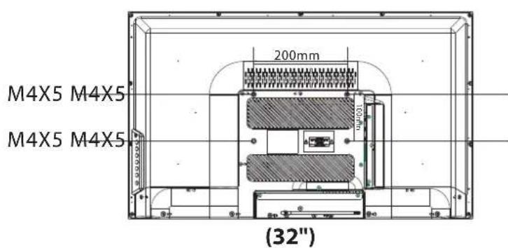 HAIER LE24M600CF - Installation avec support mural - 6
