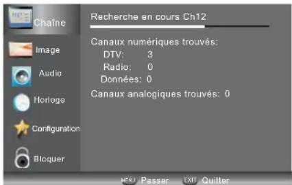 HAIER LE24M600CF - MENU Chaine - 3