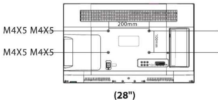 HAIER LE24M600CF - Installation avec support mural - 5