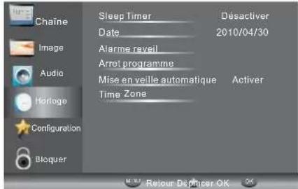 HAIER LE24M600CF - MENU Horloge - 1