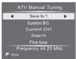 HAIER LE24M600CF - 3) ATV Manual tuning : - 1