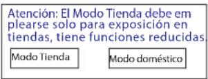 HAIER LE22M600CF - Modo HOME o SHOP - 1