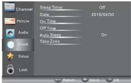 HAIER LE22M600CF - 4.CLOCK MENU - 1