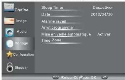 HAIER LE28M600C - MENU horloge - 1