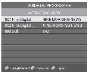 HAIER LE28M600C - Menu EPG (guide électronique des programmes) - 1