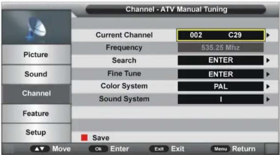 DUAL DLTQL40F4001 - Recherche manuelle TVN (pour sources TVN seulment) - 1