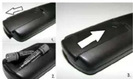 DUAL 22970 LED - Einlegen der Batterien in die Fernbedienung - 1