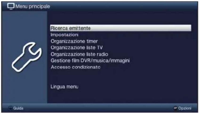 TECHNISAT TechniVision 32 HD - Accesso al menu principale e navigazione nei menu / nelle funzioni - 1