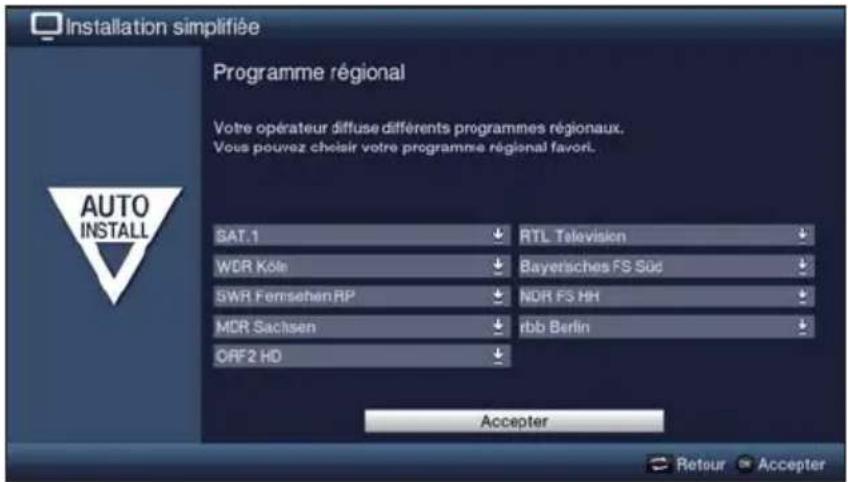 TECHNISAT TechniVision 32 HD - Programme régional - 1