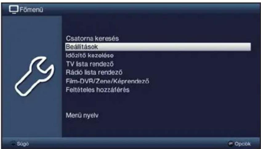 TECHNISAT TechniVision 32 HD - A főmenü megnyitása, és navigálás a menük / funkciók között - 2