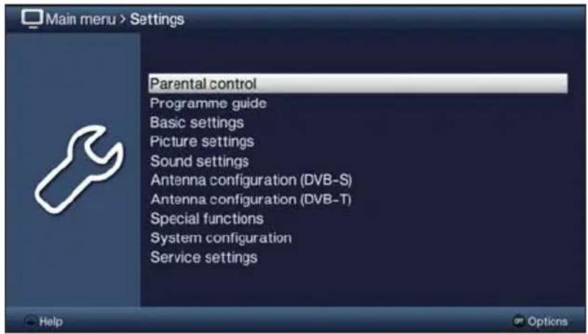 TECHNISAT TechniVision 32 HD - Calling up the main menu and navigating through the menus /functions - 3