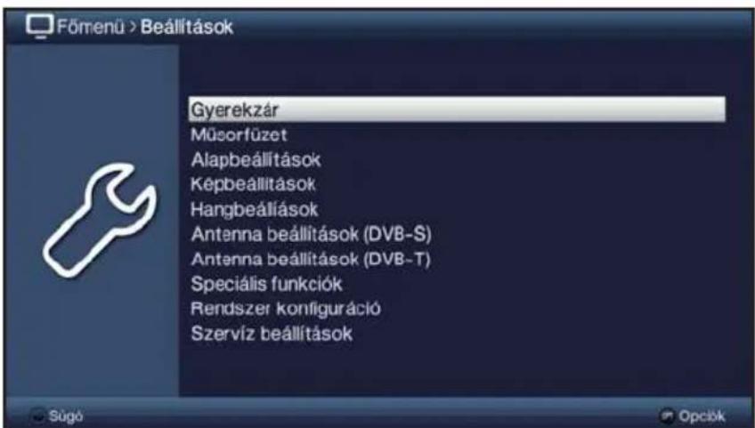 TECHNISAT TechniVision 32 HD - A főmenü megnyitása, és navigálás a menük / funkciók között - 3