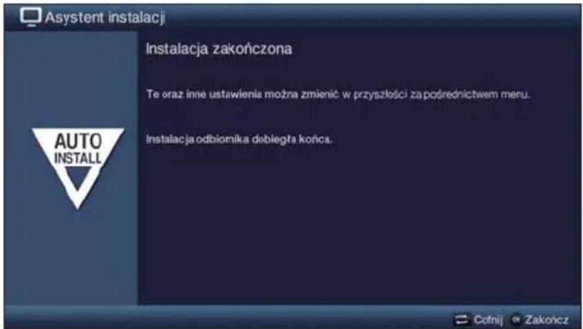 TECHNISAT TechniVision 32 HD - Zamykanie asystenta instalacji - 1