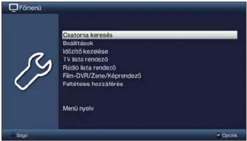TECHNISAT TechniVision 32 HD - A főmenü megnyitása, és navigálás a menük / funkciók között - 1
