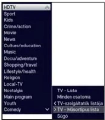 TECHNISAT TechniVision 26 HD - Lista kiválasztása - 1