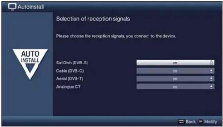 TECHNISAT TechniVision 26 HD - Selecting reception signals - 1