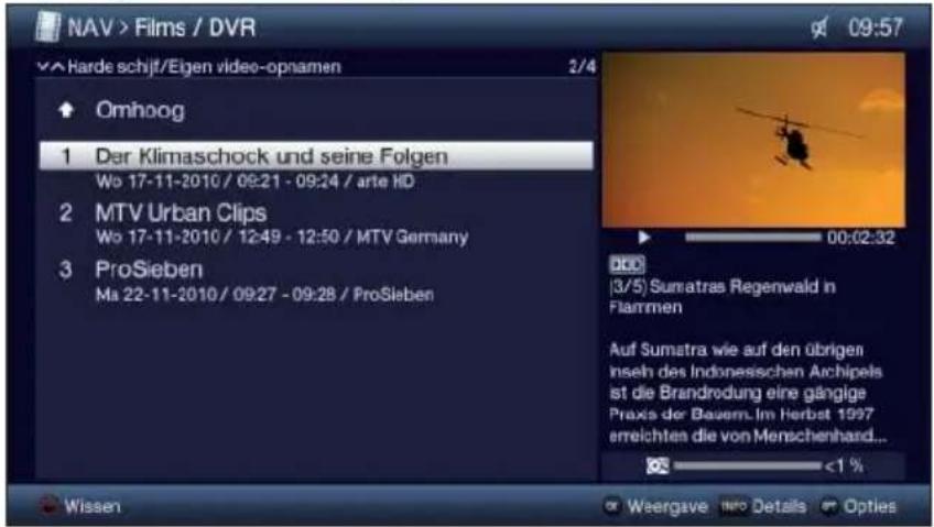 TECHNISAT TechniVision 26 HD - DVR-navigator opvragen / DVR-weergave starten - 1