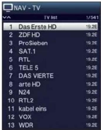 TECHNISAT TechniVision 26 HD - Using the channel list - 1