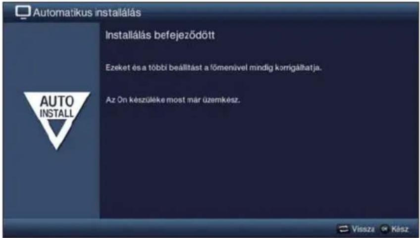 TECHNISAT TechniVision 26 HD - A telepítő-varázsló használatának befejezése - 1
