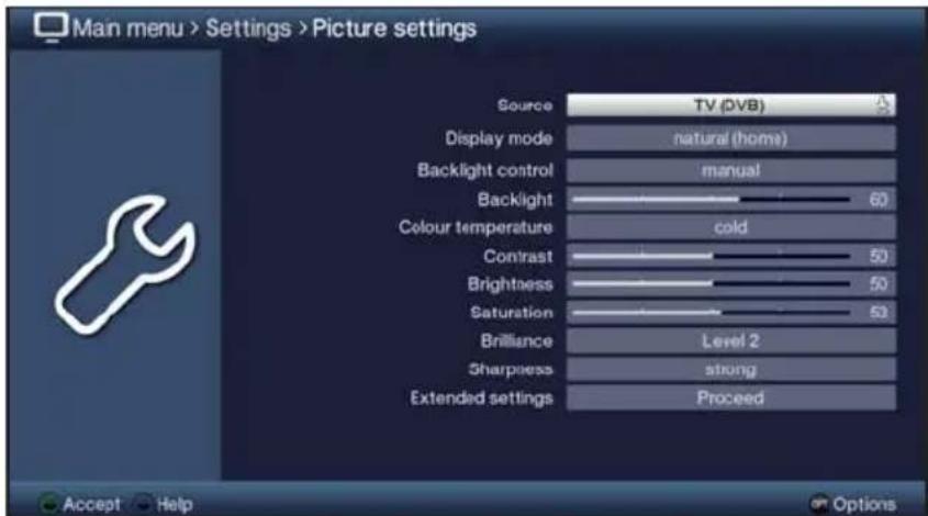 TECHNISAT TechniVision 26 HD - Calling up the main menu and navigating through the menus /functions - 5