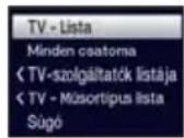 TECHNISAT TechniVision 26 HD - Opcióválasztás - 1
